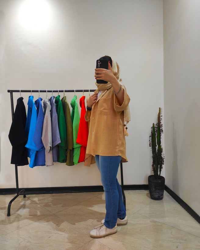 تونیک پشت دکمه مدل ترلان